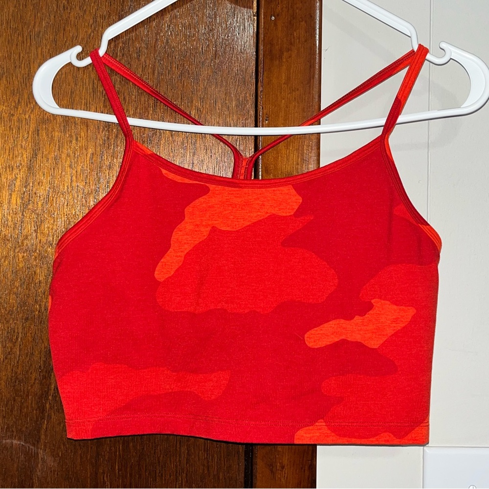 Red Camp Aerie Workout Top